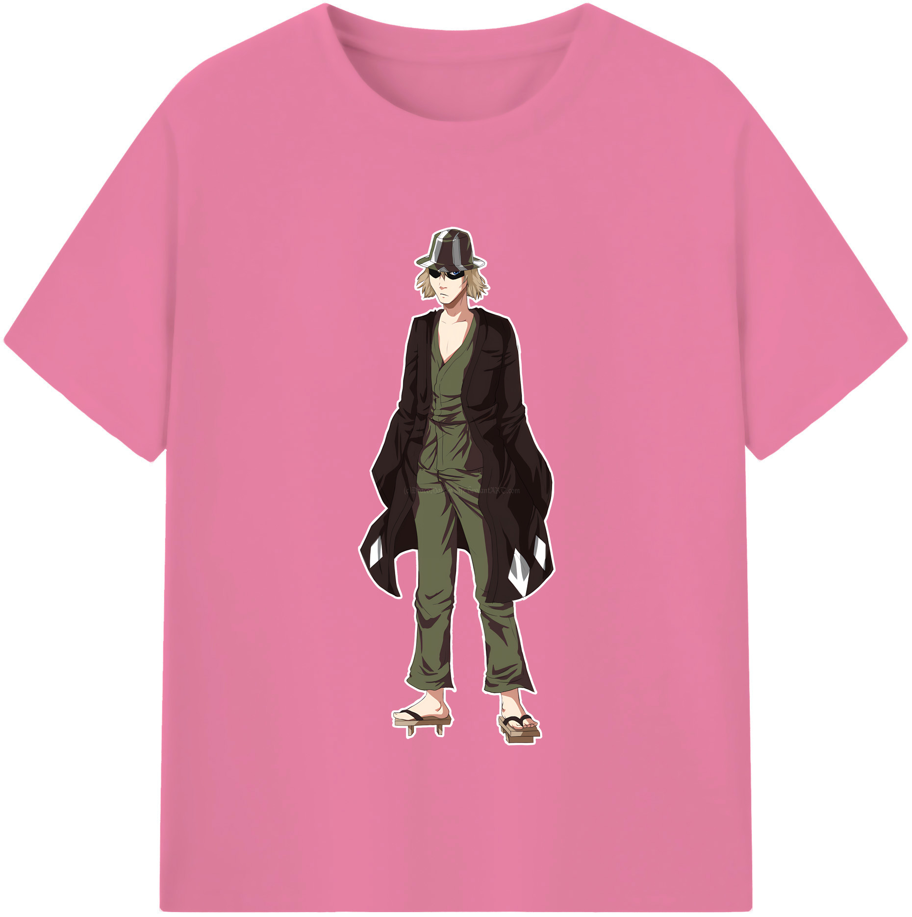 （画像用） "ブリーチ 浦原 喜助（うらはら きすけ） BLEACH Urahara Kisuke " 綿100％半袖Tシャツ（フロントプリント）